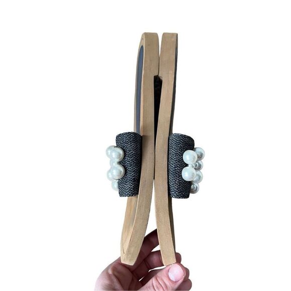 Stuart Weitzman Pearl Denim Sandals Slides size 9 - Picture 6 of 6